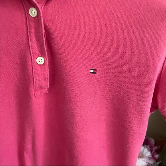 Tommy Hilfiger Women’s Pink Polo Shirt Barbiecore Size M - Picture 4 of 8